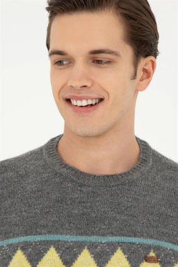 Мужской серый меланжевый свитер - U.s. polo assn фото 2