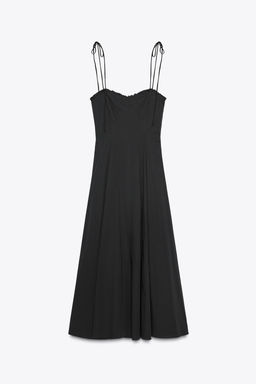 RUFFLE POPLIN MIDI DRESS - Zara фото 6