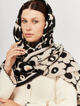 в составе ШЕРСТЬ и КАШЕМИР Большой, мягкий, теплый двусторонний палантин