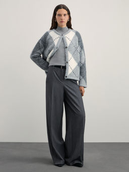 Брюки широкие со шнурком на поясе / Zarina