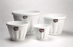 Горшок Знатный 3,9 л, d-225, с/п, белый, арт. Мп303Б - Полимербыт фото 2