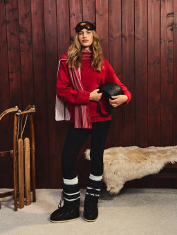 Джемпер с шарфом из хлопка / Zarina