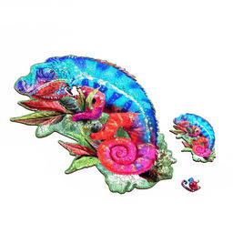 Фигурный пазл «Хамелеон»