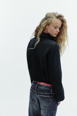 WOOL BLEND JACKET WITH POCKETS - Zara фото 5