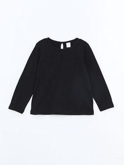 Bisiklet Yaka Uzun Kollu K?z Bebek Bluz 2li