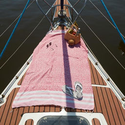 Полотенце для ванны Пештемаль Этель Персия 90х170см, 150г/м,80% хл, 20% п/э, розовый  фото 4