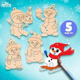 Заготовки для творчества на новый год Снеговики