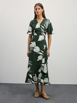 Платье на запах с воланом / Zarina  фото 5