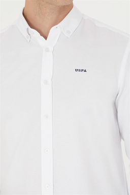 U. S. Polo Assn Мужская белая базовая рубашка с длинным рукавом - U.s. polo assn фото 7