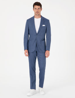 Костюм Cacharel Slim Fit индиго из льна