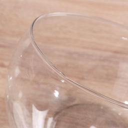 Ваза для цветов «Анабель», шаровая с косым резом, 1.5 л, 19×14.5 см, стекло, МИКС прозрачная