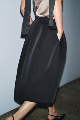 ZW COLLECTION VOLUMINOUS PLEATED SKIRT - Zara фото 3