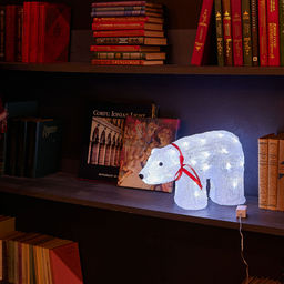 ULD-M3423-040/STA WHITE IP20 WHITE BEAR Фигура светодиодная Белый медведь, 35*22см, 40 светодиодов. Белый свет. Провод прозрачный. TM Uniel - Volpe фото 7