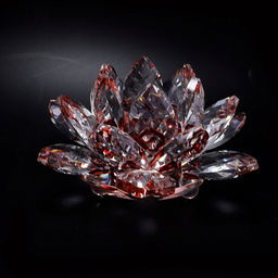 Лотос хрустальный красные переливы 5см-9см