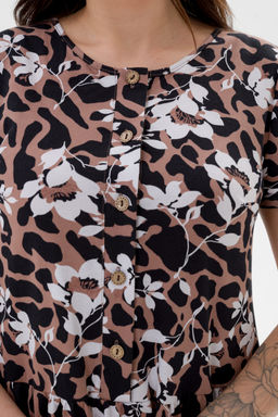 Платье женское из кулирки Кармелита 2 цветок кофе - Амадэль фото 17