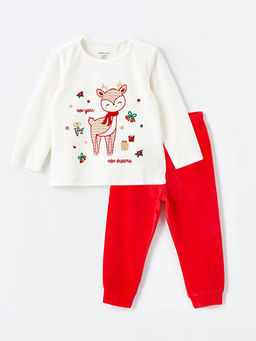 Bisiklet Yaka Y?lba?? Temal? K?z Bebek Pijama Tak?m? - Waikiki фото 2