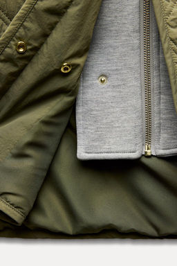 WATER-REPELLENT QUILTED HOODED JACKET - Zara фото 8