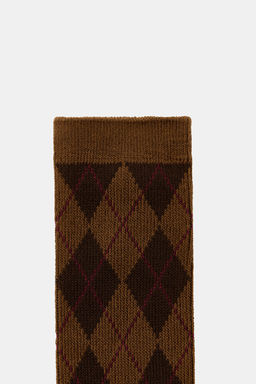 DIAMOND PATTERN COTTON SOCKS - Zara фото 2