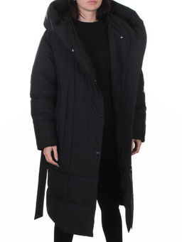 A625 BLACK Пальто зимнее женское (200 гр. био-пух)