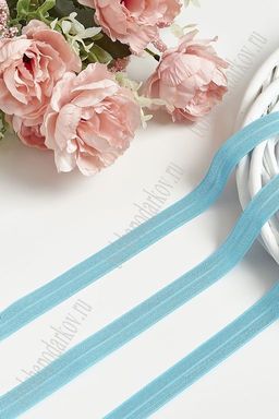 Тесьма эластичная 1,5 см*15 ярд (SF-372-14) голубой 2