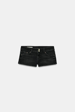 SHORTS MINI DENIM TRF TIRO BAJO / Carb?n - Zara фото 8