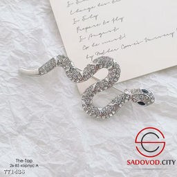 Женская брошь змея с камнями - Bruno фото 2