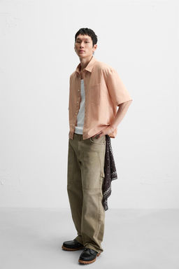 STRIPED CROPPED FIT SHIRT - Zara фото 6