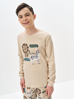 Бежевая пижама для мальчика - Kogankids фото 12