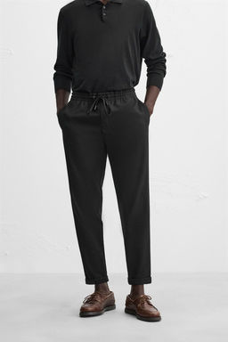 EASY CARE JOGGER WAIST TROUSERS - Zara фото 11