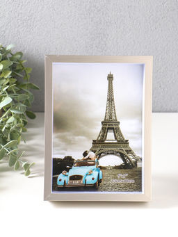 Фоторамка для фото 13×18 см «Ламберто», пластик, серебро с белым, 19×14×3.5 см