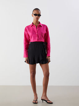 Beli Lastikli Dokulu F?rf?rl? Mini Etek