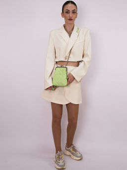 LACCOMA сумка Китти-Ф826-мятный эко кожа хлопок  фото 5