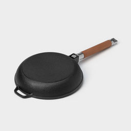Сковорода Wild Kitchen, d=22 см, съёмная ручка, индукция, чугун, чёрная  фото 6