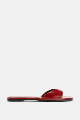 SANDALIA PLANA PIEL / Rojo - Zara фото 3