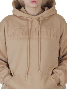 2811 BEIGE Худи унисекс женское (95% хлопок, 5% спандекс)