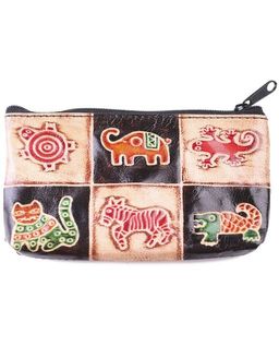 Кошелек под мелочь ручной принт №0606/1 уп/3шт - Ганг фото 2