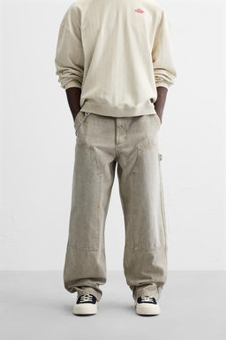 FADED CARPENTER POCKET TROUSERS - Zara фото 11