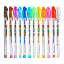 Набор гелевых ручек, 12 цветов, металлик, корпус с рисунком, в блистере на кнопке - Calligrata фото 3