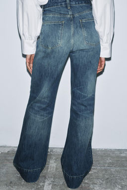 ZW COLLECTION FLARE HIGH-WAIST JEANS - Zara фото 6