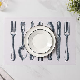 Салфетки сервировочные на стол Доляна «Сервировка», 4 шт., 30×45 см, белые