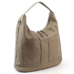 Женская кожаная сумка хобо 6659 Хаки