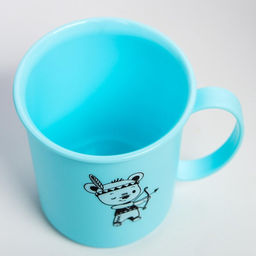 Кружка с декором 180 мл, детская, пластиковая, МИКС