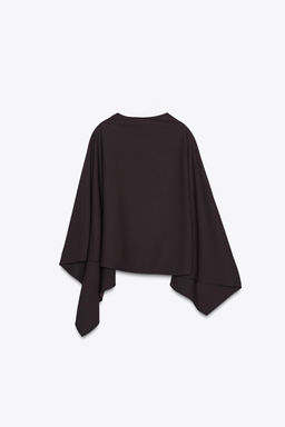 ASYMMETRIC CAPE WITH BUTTON - Zara фото 6