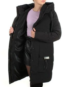 21-972 BLACK Пальто зимнее женское AIKESDFRS