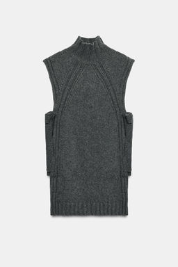 WOOL WAISTCOAT WITH OPENINGS - Zara фото 4
