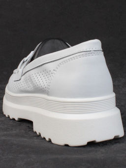 03-PDD190-2 WHITE Полуботинки женские (натуральная кожа)