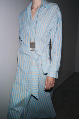 ZW COLLECTION STRIPED WRAP DRESS - Zara фото 5