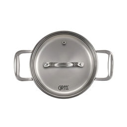 1273 GIPFEL Кастрюля GALA 18х10см/ 2.3 л со стеклянной крышкой, с индукционным капсульным дном. Материал: нерж. сталь 18/10. Толщина: 0,7мм / 4 мм  фото 8