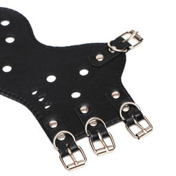 Намордник из прессованной кожи регулируемый, №5, ДН 9,3 см, ОМ 32-40 см, чёрный - Пижон фото 6