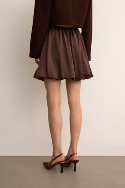 Юбка баллон мини из жатого сатина - Mollis фото 5